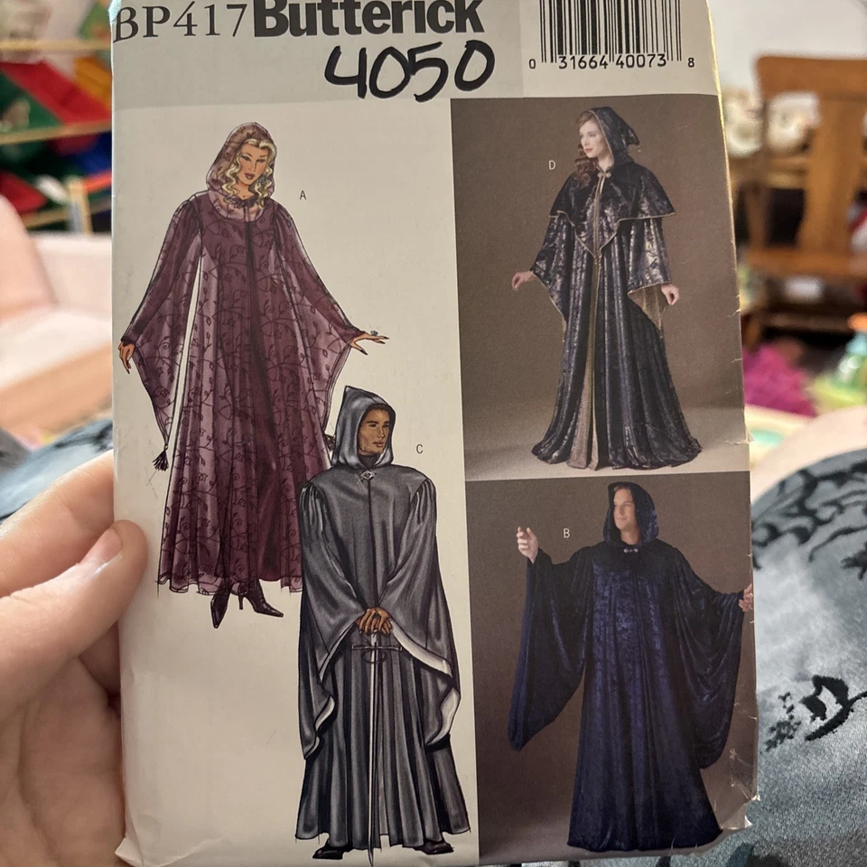 Costume Cape Adult Unisex  Pattern Butterick 417 BP417 xs s 2003 - Image 1 of 1