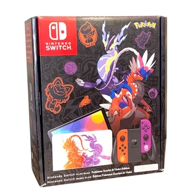 Nintendo Switch OLED – Pokémon Karmesin & Purpur Edition Konsole Limited NEU - Bild 1 von 4