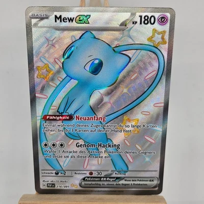 Pokemon Karte: Mew EX 216/091 Paldeas Schicksale Shiny Near Mint Deutsch - Bild 1 von 3