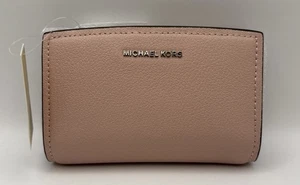 Michael Kors Bryant Medium Snap Wallet. Leather. Pink w/ Sliver Hardware - Picture 1 of 6