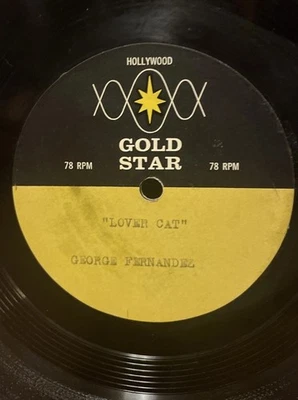 JACK LEWIS / GEORGE FERNANDEZ “LOVER CAT” UNRELEASED 78 ACETATE ROCKABILLY RARE! - Image 1 of 4