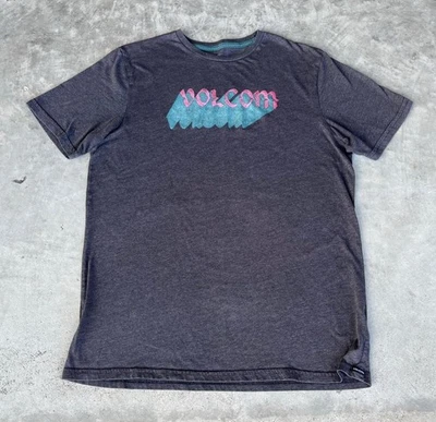 Volcom Y2K Style Gray Graphic Print Tshirt Men’s Medium Skater - Image 1 of 4