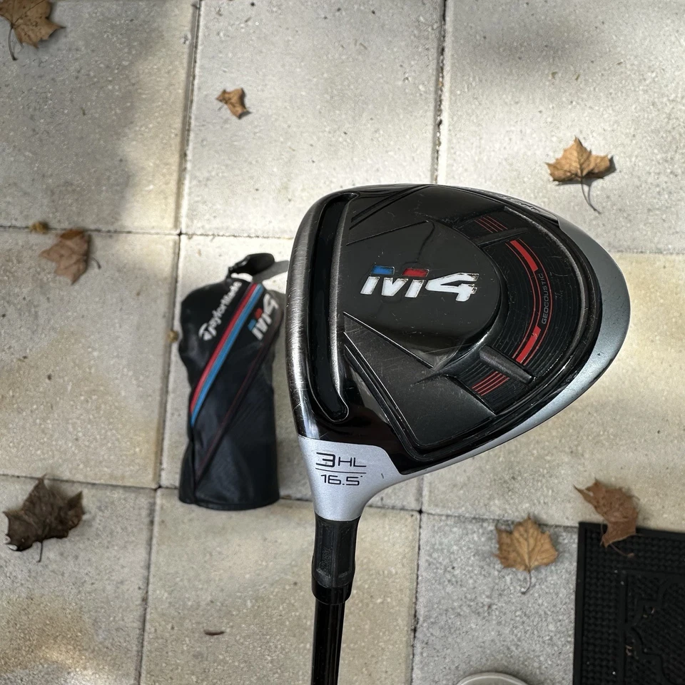 LH TaylorMade M4 3-Madera HL 16.5* Alto Lanzamiento Fujikura ATMOS 5R-Flex Grafito Foto 1 de 4