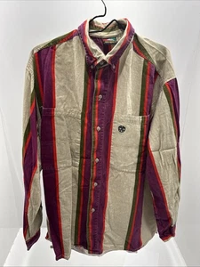 Vintage Cross Colours Hemd Knopfleiste South Central LA Hop gestreift Herren Größe 3 - Bild 1 von 9