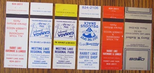 RABBIT LAKE, SASKATCHEWAN MATCHBOOK COVERS: LOT OF 6 EMPTY MATCHCOVERS -D - Picture 1 of 1