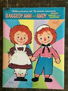 Libro de muñecas de papel Raggedy Ann Andy 1966 vintage sin cortar Whitman ¡Prensa lindo! - Imagen 1 de 4
