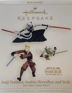 STAR WARS Hallmark Keepsake MINI Ornaments Asajj Ventress Anakin Skywalker Yoda - Picture 1 of 6