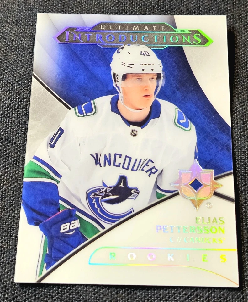 2018-19 Ultimate Collection Introductions Elias Pettersson Rookie RC #UI-40  - Image 1 of 2