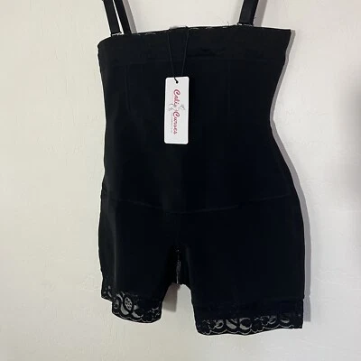 cali curves Faja Shapewear Sz Large Adjustable Strap Short Leg Black NWT - Image 1 of 4