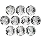 1990-1999 S Jefferson Nickel Gem Dcam Proof Run 10 Coin Decade Set Us Mint Lot