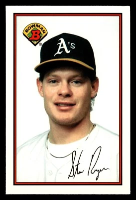 STAN ROYER ⚾ 1989 Bowman Tiffany SP #195 Oakland Athletics - Image 1 of 2