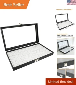 Espositore portagioie in vetro resistente con 50 inserti per barattoli - perfetto conservazione da tavolo - Foto 1 di 9