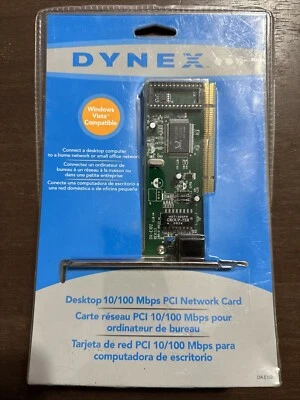 Dynex 10/100 Mbps PCI Network Card DX-E102 Realtek Plug & Play 32 Bit New - Image 1 of 3