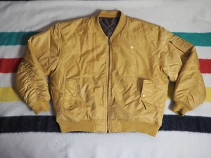 VTG Y2k 2000s Southpole Tan Brown Reversible Flight Bomber Jacket Mens 2XL XXL - Picture 1 of 10