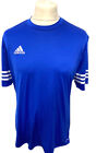 ADIDAS Large Blue T Shirt Short Sleeved 100% Polyester Men's New