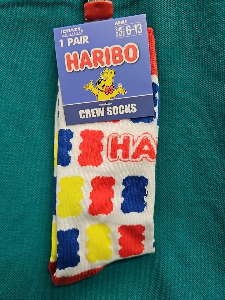Haribo Adult Novelty Crew Socks Size 6-13