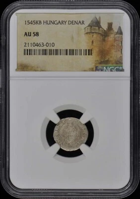 1545KB HUNGARY DENAR NGC AU58 - Image 1 of 2