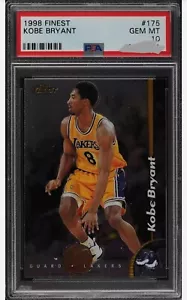1998-99 Topps Finest #175 Kobe Bryant Los Angeles Lakers PSA 10 GEM MINT - Picture 1 of 2