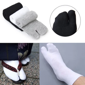 Unisex Split Toe Socks Sandal Short Sock Tabi Geta Kimono Winter Flip Flop 2023 - Picture 1 of 14