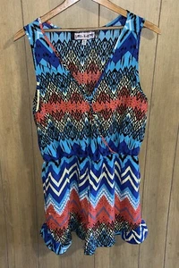 Pantalones Cortos Anthropologie Oona & Maud Mameluco Mujer XL Cintura Elástica Cuello en V Imitación Envoltura - Imagen 1 de 10