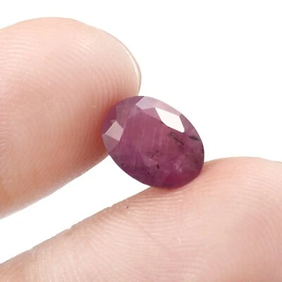 2.60 CT CERTIFIED 100% Natural Unheated Mozambique Ruby Oval Loose Gemstone Cut - Image 1 of 4