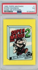 1989 Topps Nintendo Game Tip Stickers #1 Super Mario Bros 2 PSA 7 Rookie RC SP