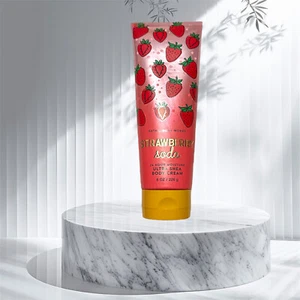 Bath & Body Works STRAWBERRY Soda 8.0 Ounces Body Cream - Picture 1 of 5
