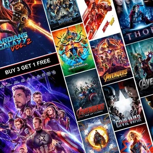 Marvel Movie Posters A4 A3 HD Prints Art Free Iron Man Avengers Spiderman MCU - Picture 1 of 27