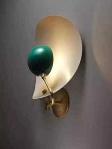 Vintage Brass Wall Lamp Mid Century Modern Handmade Wall Scone Light Fixture - Picture 1 of 6