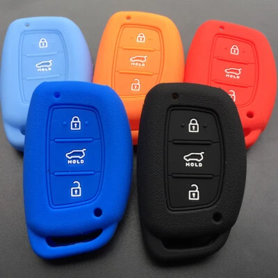 Fit HYUNDAI Tucson ix35 3 Botões Controle Remoto Smart Key Fob Capa de Silicone - Imagem 1 de 4