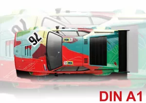 Cult Car Art BMW M1 Le Mans Top View Art Car Warhol ART-PRINT DIN A1 - Bild 1 von 1