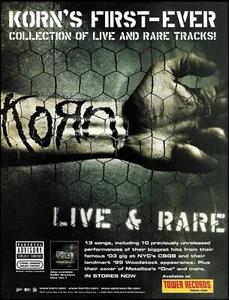 Korn Live & Rare 2006 Original Album Werbung Tower Records Ad Print - Bild 1 von 3