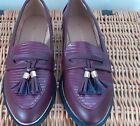 Dorothy Perkins Shoes.Tassle Loafers.Maroon/Purple.size 4/37.Excellent Condition