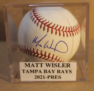 WISLER, MATT 2021-2022 TAMPA BAY RAYS FIRMATO BASEBALL MLB AUTENTICO - Foto 1 di 2