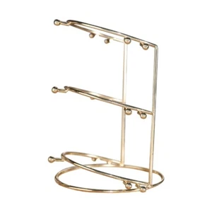 Crystal Tiara Crowns Display Stand Metal Gold Bride Headbands Storage Organizer - Picture 1 of 8