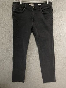 Frame L'Homme Slim Jeans Men's Size 31 (Fits 31x33) Noir Faded Black Denim - Picture 1 of 5