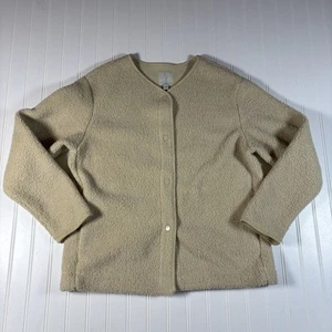 JOIE beige Teddy Sherpa Jacke Druckknopfleiste Langarm Medium - Bild 1 von 10