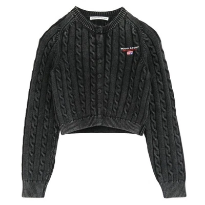Alexander Wang 4kc2251050 кабель трикотажа укороченный кардиган серый X б/у LIFE-0 - Изображение 1 из 4