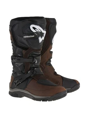 Botas de motocicleta Alpinestars Adventure Corozal marrom oleado tamanho 8 esporte duplo - Imagem 1 de 4
