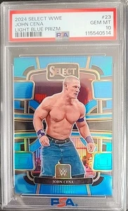 John Cena 2024 Panini Select WWE Light Blue Prizm #23 WWE #155/249 PSA 10 - Picture 1 of 2