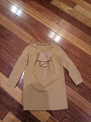 Chloe девочек бант акцент платье 5T желтовато-коричневый - Изображение 1 из 4