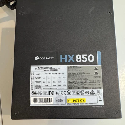 Corsair HX850 80 Gold bewertet semi-modular 850 Watt Netzteil - Bild 1 von 4