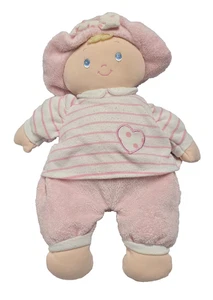 Baby Gund Sweet Dolly Pink Terry Cloth Plush 12 Inch Lovey Blond Hair 058069 - Picture 1 of 3