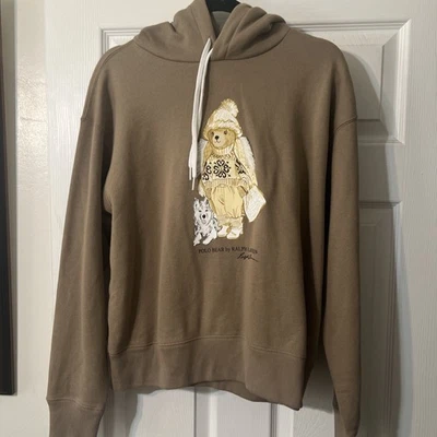 Para Mujer Polo Ralph Lauren Siberiano Husky Y Oso Bordado Sudadera con Capucha Talla L Nuevo Foto 1 de 4