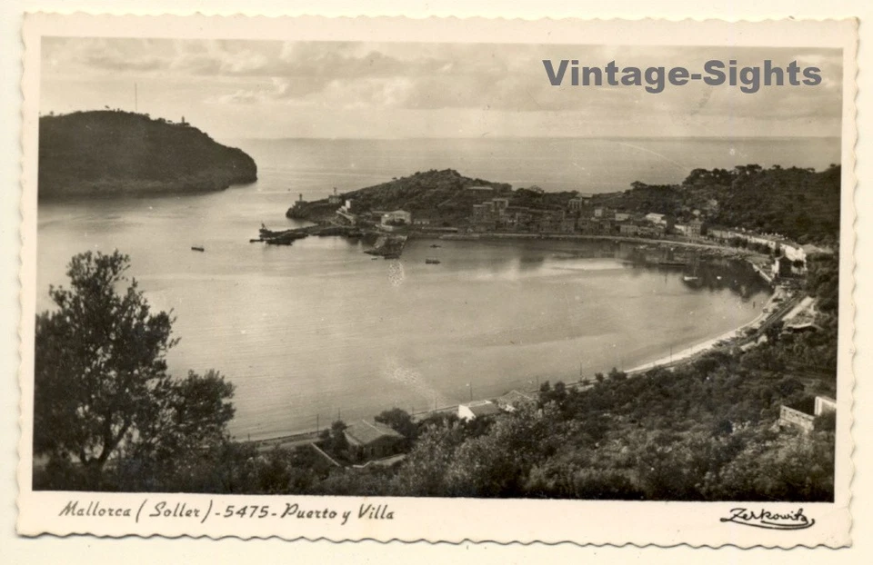 Mallorca / Baleares: Soller - Puerto Y Villa (Vintage RPPC Zerkowitz) - Imagen 1 de 1