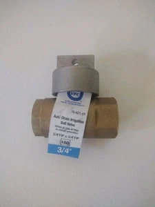 New Valencia Pipe Company VPC 3/4” Auto-Drain Irrigation Ball Valve 78-621-01 - Picture 1 of 1