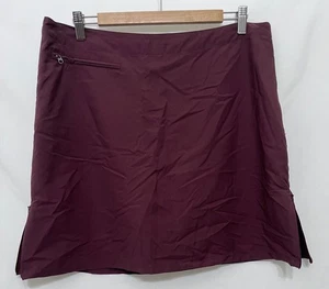 251006 Womens 14 PATAGONIA 56811 Duway Burgundy Poly Skort Skirt with Shorts EUC - Picture 1 of 5