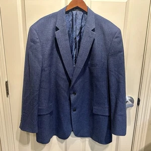 Abrigo Blazer Deportivo Jean-Paul Germain Azul Marino A Cuadros Azul 100% Lana Talla 52L 2XL - Imagen 1 de 8