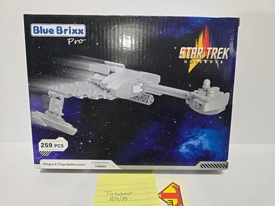Juego de bloques de construcción Star Trek Bluebrixx Klingon D-7 259 piezas nuevo en caja importación alemana Foto 1 de 2