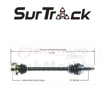 SurTrack CV Axle Shaft for 1987-1993 Volkswagen Fox 1.8L L4 - Constant jn Foto 1 de 4